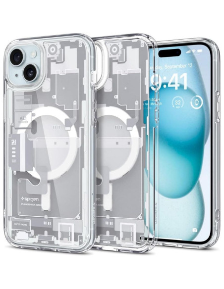 SPIGEN Ultra Hybrid Mag compatible with MagSafe for IPHONE 15 zero one white