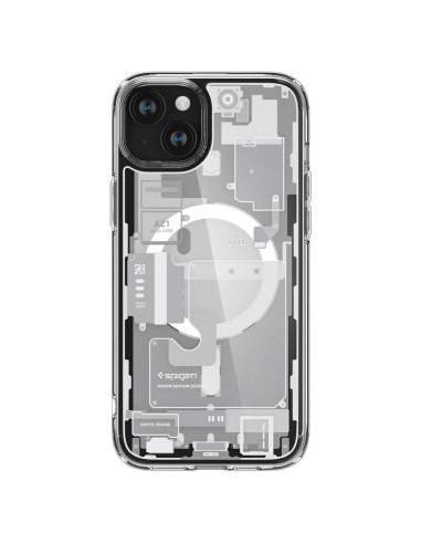SPIGEN Ultra Hybrid Mag compatible with MagSafe for IPHONE 15 zero one white