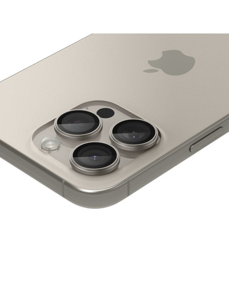 SPIGEN OPTIK.TR "EZ FIT" Protecteur de caméra 2-pack pour IPHONE 14 PRO / PRO MAX / 15 PRO / PRO MAX titane naturel
