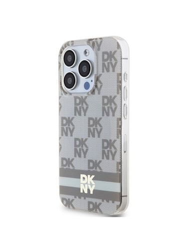 Coque pour IPHONE 14 Pro Max compatible avec MagSafe DKHMP14XHCPTSE (DKNY HC MagSafe PC TPU Checkered Pattern W/Printed Stripes)