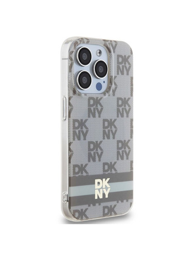 Coque pour IPHONE 14 Pro Max compatible avec MagSafe DKHMP14XHCPTSE (DKNY HC MagSafe PC TPU Checkered Pattern W/Printed Stripes)