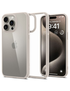 SPIGEN Ultra Hybrid Coque pour IPHONE 15 PRO MAX titatnium naturel
