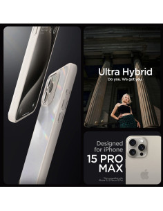 SPIGEN Ultra Hybrid Coque pour IPHONE 15 PRO MAX titatnium naturel 2