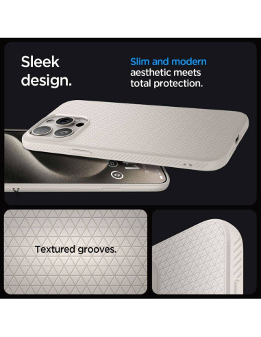 SPIGEN Liquid Air Coque pour IPHONE 15 PRO MAX titane naturel