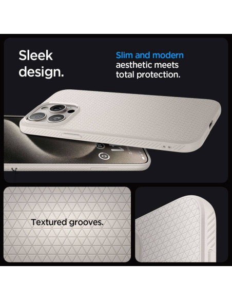 SPIGEN Liquid Air Coque pour IPHONE 15 PRO MAX titane naturel