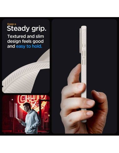 SPIGEN Liquid Air Coque pour IPHONE 15 PRO MAX titane naturel