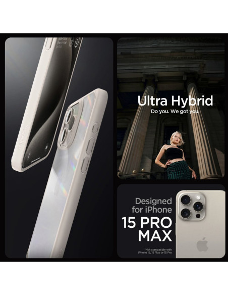 SPIGEN Ultra Hybrid Coque pour IPHONE 15 PRO titane naturel