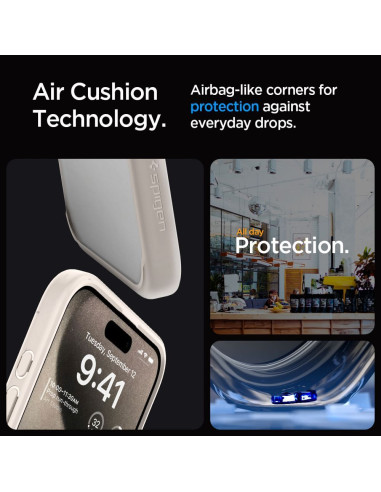 SPIGEN Ultra Hybrid Coque pour IPHONE 15 PRO titane naturel