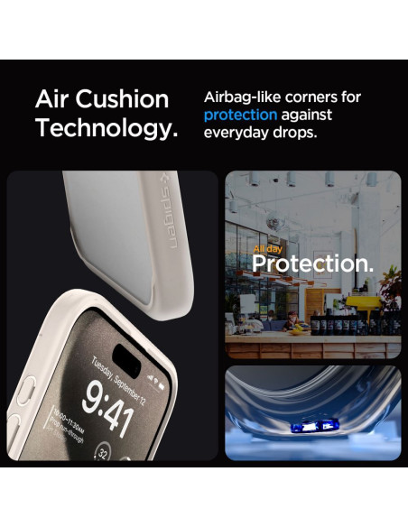 SPIGEN Ultra Hybrid Coque pour IPHONE 15 PRO titane naturel