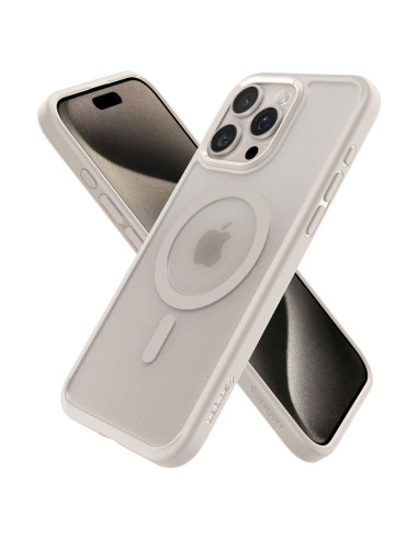 SPIGEN Ultra Hybrid Coque compatible Mag pour IPHONE 15 PRO frost natural titanium