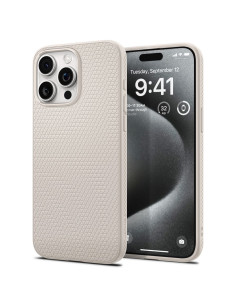SPIGEN Liquid Air Coque pour IPHONE 15 PRO titane naturel