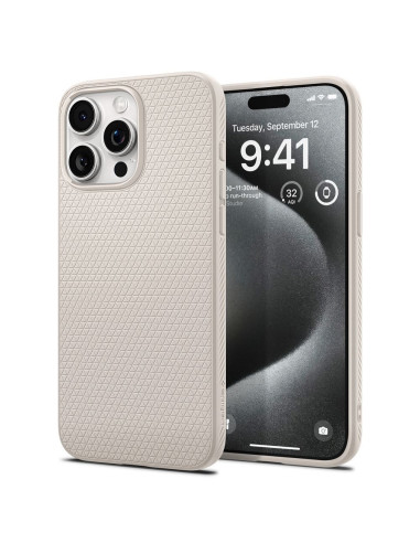 SPIGEN Liquid Air Coque pour IPHONE 15 PRO titane naturel
