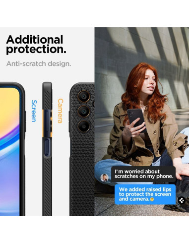SPIGEN Liquid Air Coque pour SAMSUNG A15 4G / 5G noir mat