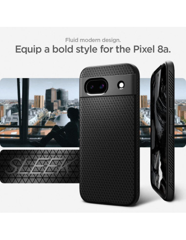 Coque SPIGEN Liquid Air pour GOOGLE PIXEL 8A noir mat