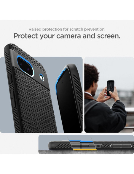 Coque SPIGEN Liquid Air pour GOOGLE PIXEL 8A noir mat