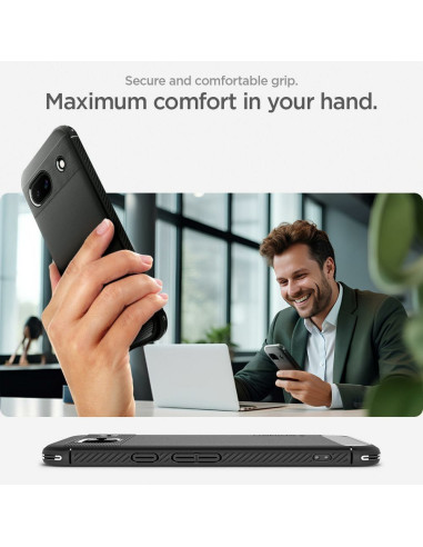 SPIGEN Coque Rugged Armor pour GOOGLE PIXEL 8A noir mat