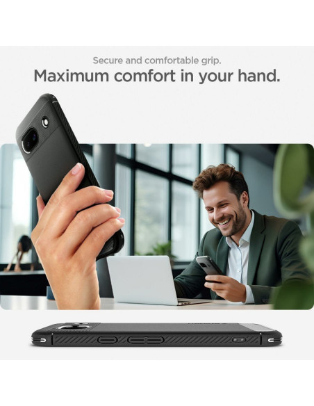SPIGEN Coque Rugged Armor pour GOOGLE PIXEL 8A noir mat