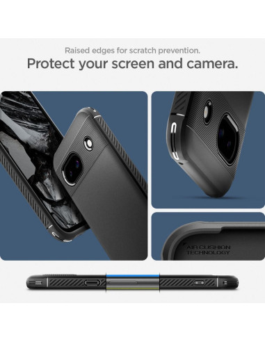 SPIGEN Coque Rugged Armor pour GOOGLE PIXEL 8A noir mat