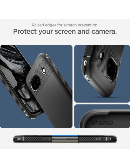 SPIGEN Coque Rugged Armor pour GOOGLE PIXEL 8A noir mat