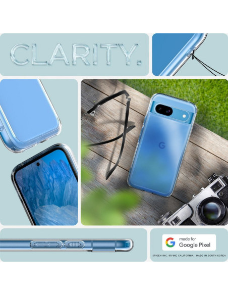 SPIGEN Ultra Hybrid Coque pour GOOGLE PIXEL 8A clair comme du cristal