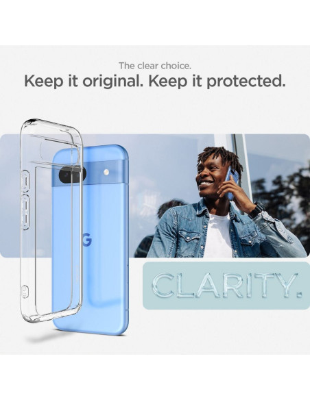 SPIGEN Ultra Hybrid Coque pour GOOGLE PIXEL 8A clair comme du cristal