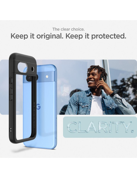 SPIGEN Ultra Hybrid Coque pour GOOGLE PIXEL 8A noir mat