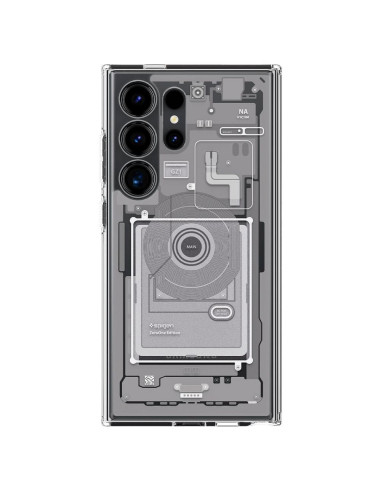 Coque SPIGEN Ultra Hybride pour SAMSUNG S24 ULTRA zero one blanc