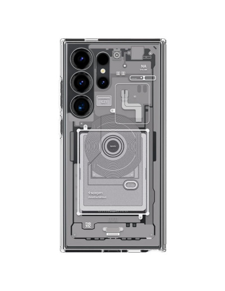 Coque SPIGEN Ultra Hybride pour SAMSUNG S24 ULTRA zero one blanc