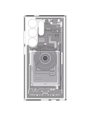 Coque SPIGEN Ultra Hybride pour SAMSUNG S24 ULTRA zero one blanc
