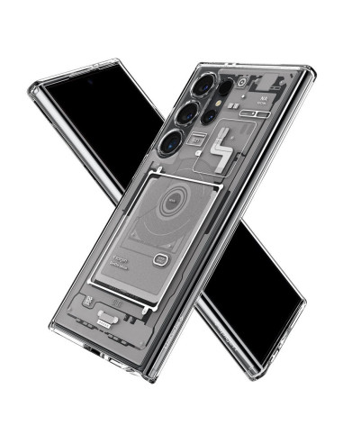 Coque SPIGEN Ultra Hybride pour SAMSUNG S24 ULTRA zero one blanc