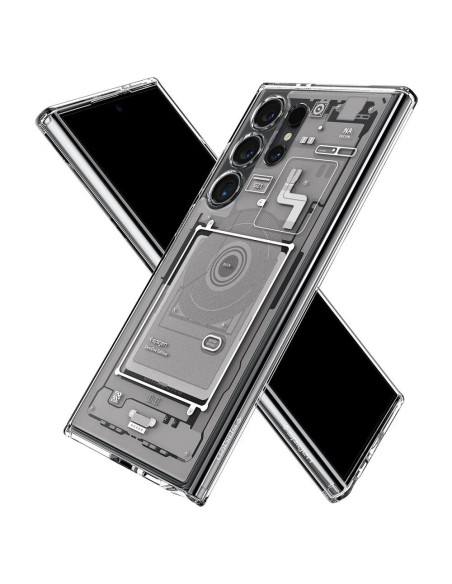 Coque SPIGEN Ultra Hybride pour SAMSUNG S24 ULTRA zero one blanc