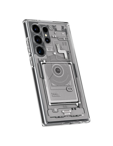 Coque SPIGEN Ultra Hybride pour SAMSUNG S24 ULTRA zero one blanc