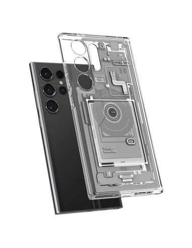Coque SPIGEN Ultra Hybride pour SAMSUNG S24 ULTRA zero one blanc