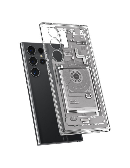 Coque SPIGEN Ultra Hybride pour SAMSUNG S24 ULTRA zero one blanc