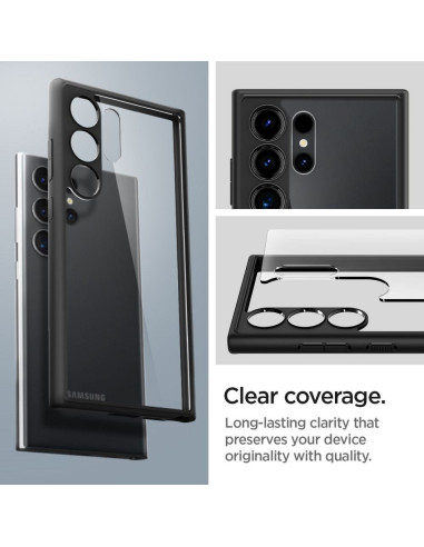 Coque SPIGEN Ultra Hybride pour SAMSUNG S24 ULTRA mat noir