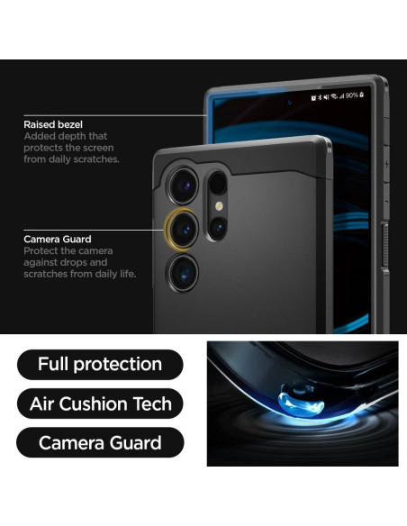 SPIGEN Coque Tough Armor pour SAMSUNG S24 ULTRA noir