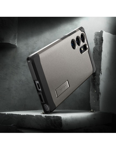 Coque SPIGEN Tough Armor pour SAMSUNG S24 ULTRA gunmetal