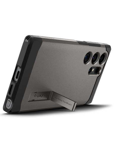 Coque SPIGEN Tough Armor pour SAMSUNG S24 ULTRA gunmetal