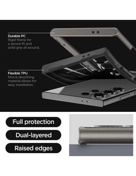 SPIGEN Neo Hybrid Coque pour SAMSUNG S24 ULTRA gunmetal