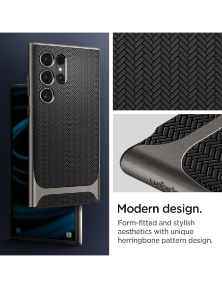 SPIGEN Neo Hybrid Coque pour SAMSUNG S24 ULTRA gunmetal