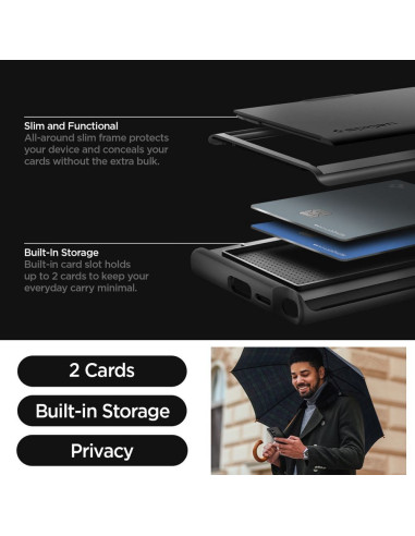 SPIGEN Slim Armor Cs Coque pour SAMSUNG S24 ULTRA noir