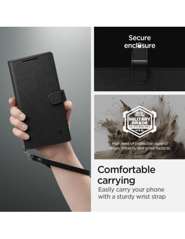 SPIGEN Étui pour SAMSUNG S24 Ultra noir