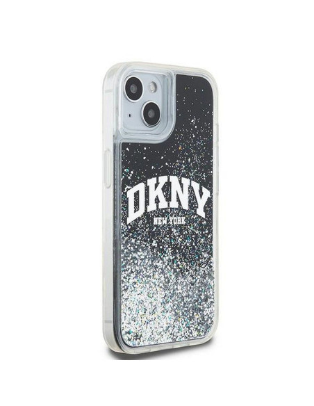 Coque DKNY pour IPHONE 14 DKHCP14SLBNAEK (DKNY HC Liquid Glitters W/Arch Logo) noir