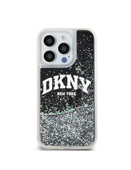 Coque DKNY pour IPHONE 14 Pro DKHCP14LLBNAEK (DKNY HC Liquid Glitters W/Arch Logo) noir