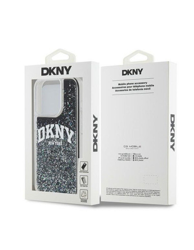 Coque DKNY pour IPHONE 14 Pro DKHCP14LLBNAEK (DKNY HC Liquid Glitters W/Arch Logo) noir