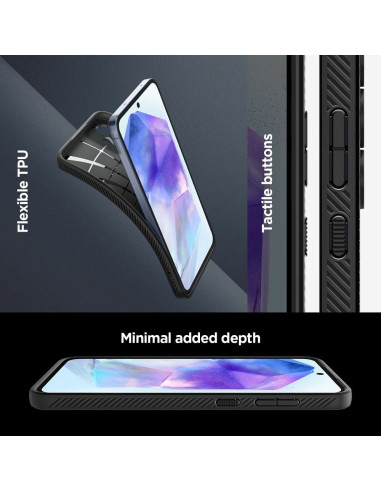 SPIGEN Liquid Air Coque pour SAMSUNG A55 5G noir mat