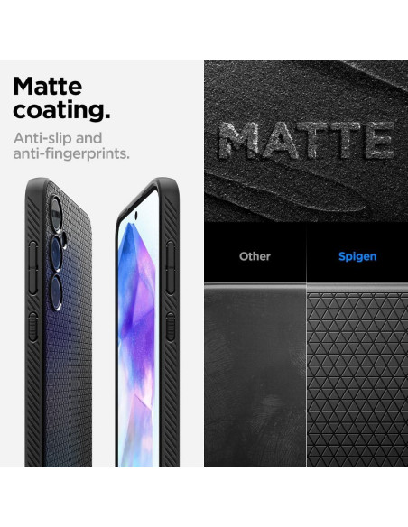 SPIGEN Liquid Air Coque pour SAMSUNG A55 5G noir mat