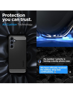 SPIGEN Coque Rugged Armor pour SAMSUNG A55 5G noir mat 2