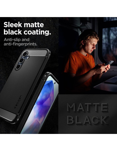 SPIGEN Coque Rugged Armor pour SAMSUNG A55 5G noir mat
