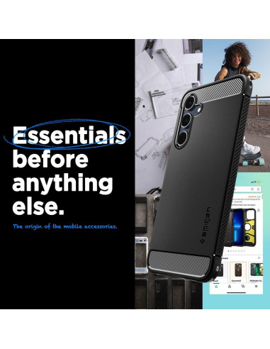 SPIGEN Coque Rugged Armor pour SAMSUNG A55 5G noir mat